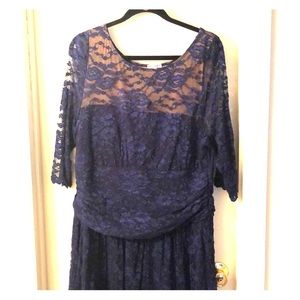 Kiyonna Sapphire Blue Luna Lace Dress